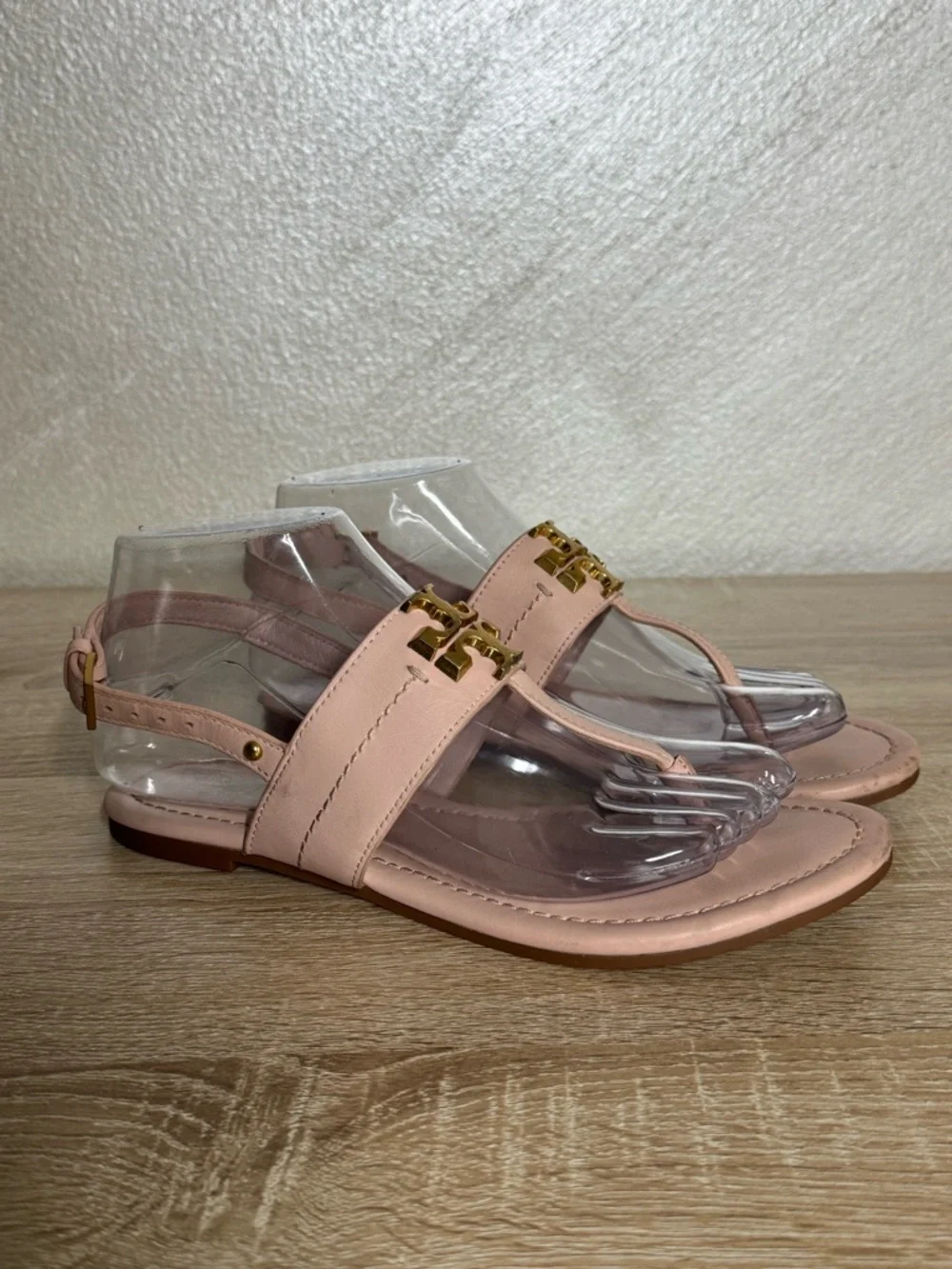 Tory Burch Everly T-Strap Flat Thong Sandal Pink Women US 6M